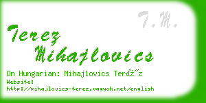 terez mihajlovics business card